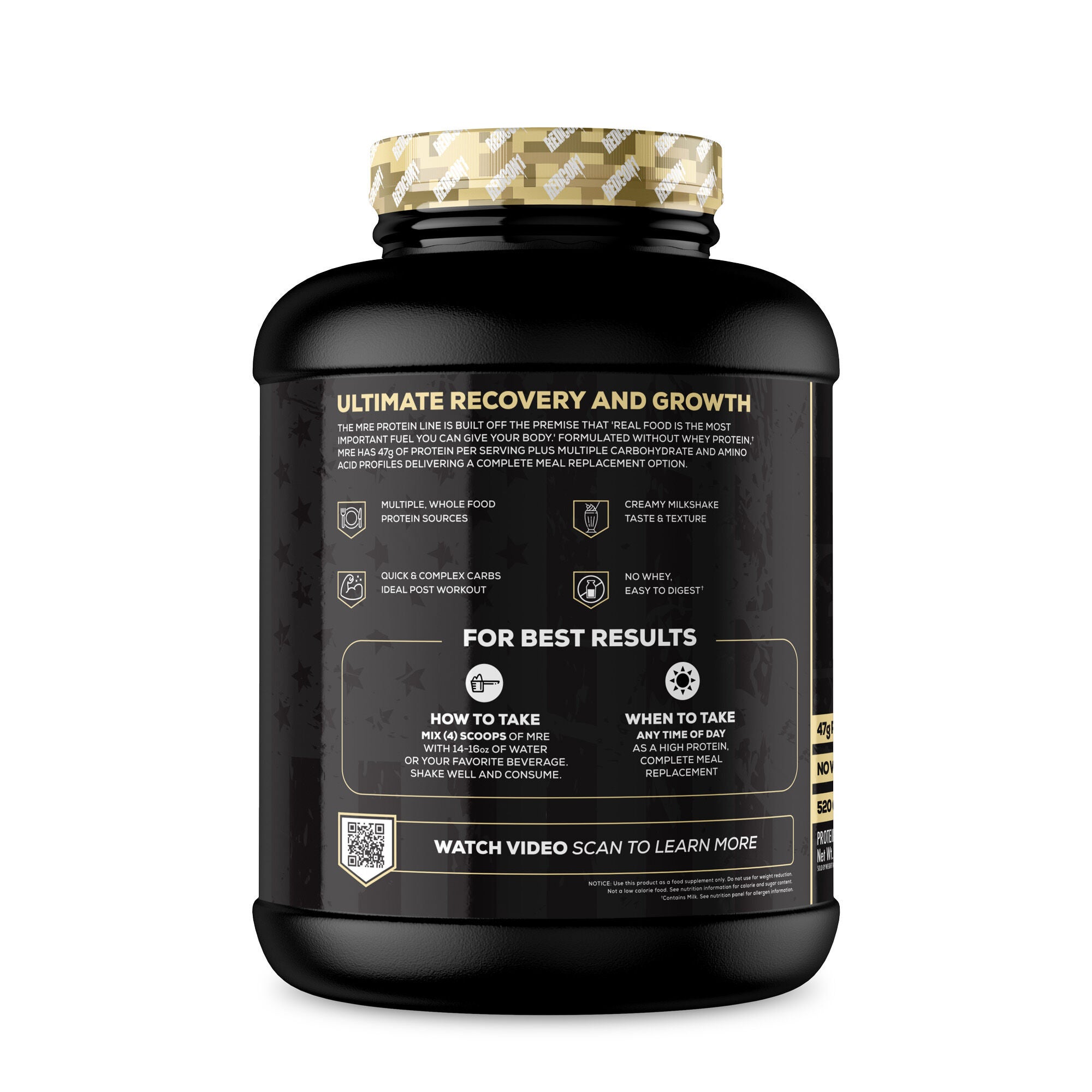 MRE&reg; Whole Food Protein - Vanilla Milkshake - 25 Servings  | GNC